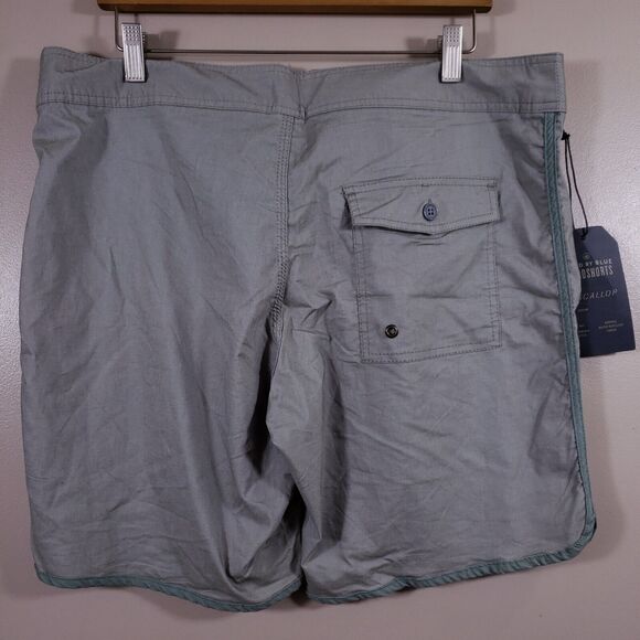 United By Blue Boardshorts Mens 36" Kingfisher Scallop Gray Organic Cotton Blend - Picture 8 of 11
